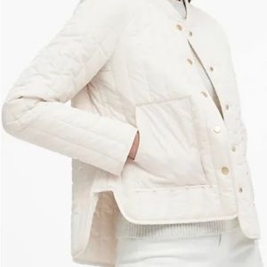 Banana republic white quilted jacket